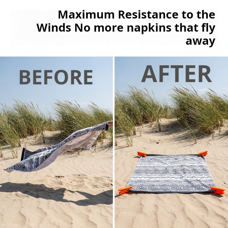 🏖️ 50% OFF! 50K+ sold! Anti-wind beach clips – holds towels & blankets firmly, rust-proof design, perfect for sand or grass! 🌊☀️