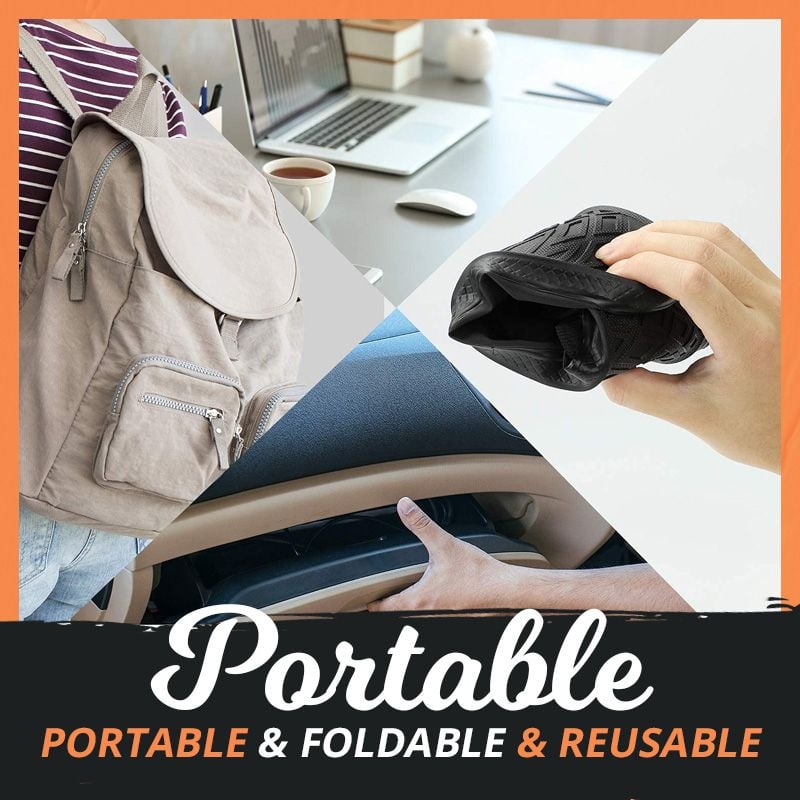 🌧️KEEP SHOES DRY IN STORMS!🌧️ Waterproof Boot Cover – Non-Slip Sole, Reflective Safety Tape, Foldable – Fits All Weather! 💪