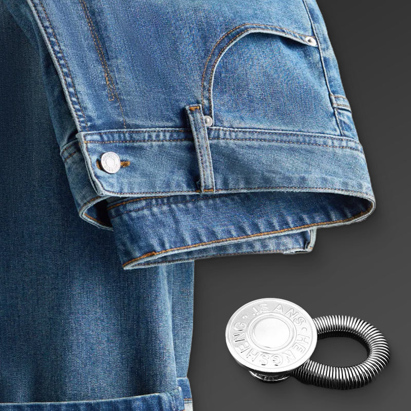 🏆Spring-loaded metal waist extension button for jeans🔩👖