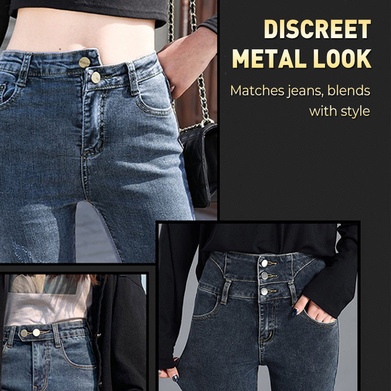 🏆Spring-loaded metal waist extension button for jeans🔩👖