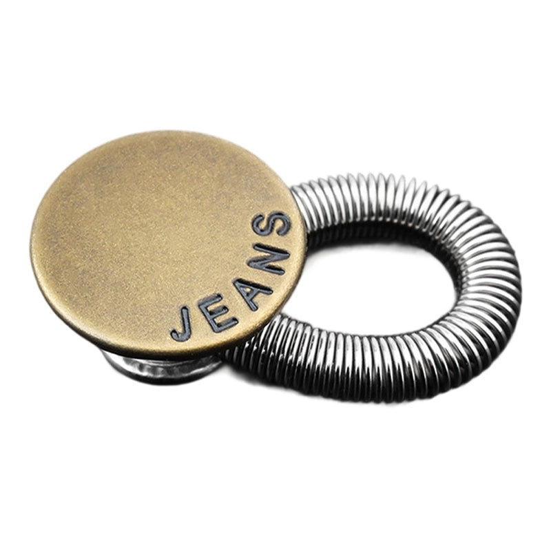 🏆Spring-loaded metal waist extension button for jeans🔩👖
