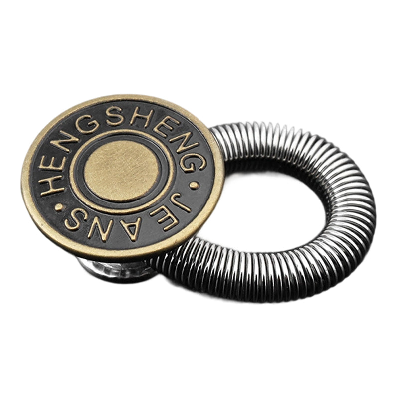 🏆Spring-loaded metal waist extension button for jeans🔩👖