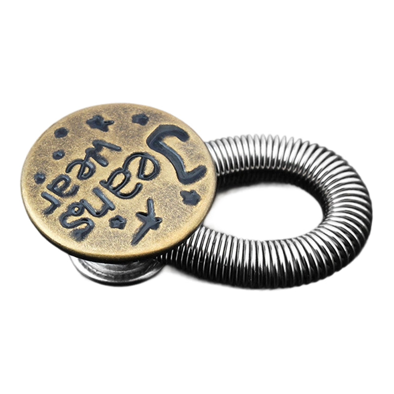 🏆Spring-loaded metal waist extension button for jeans🔩👖