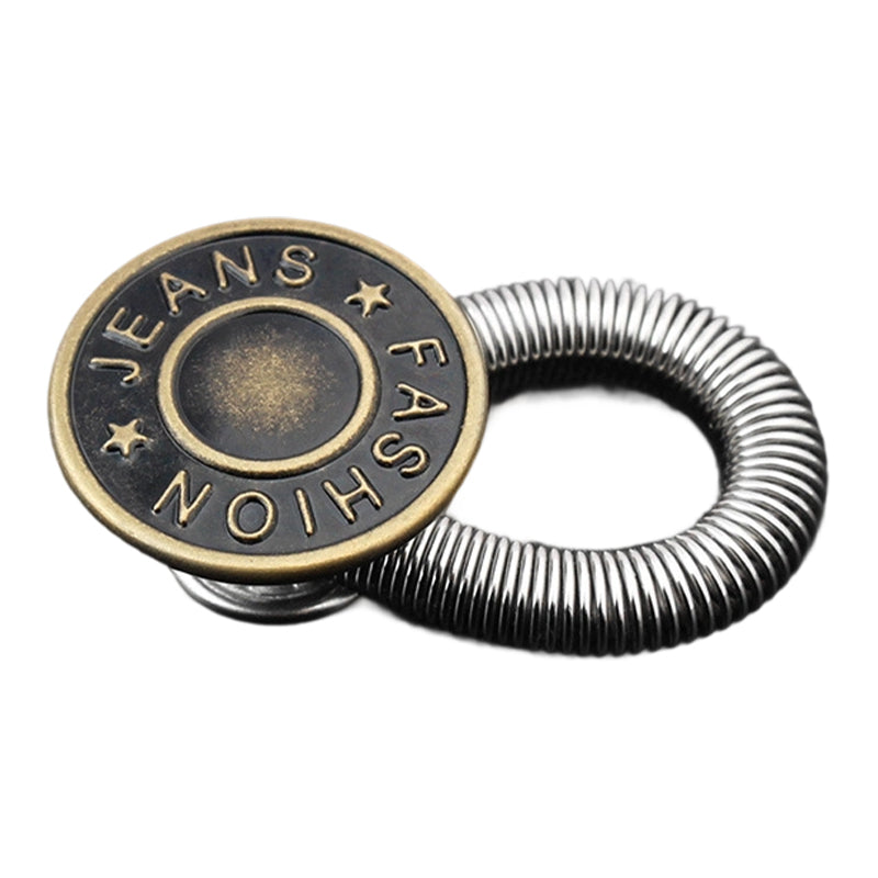 🏆Spring-loaded metal waist extension button for jeans🔩👖