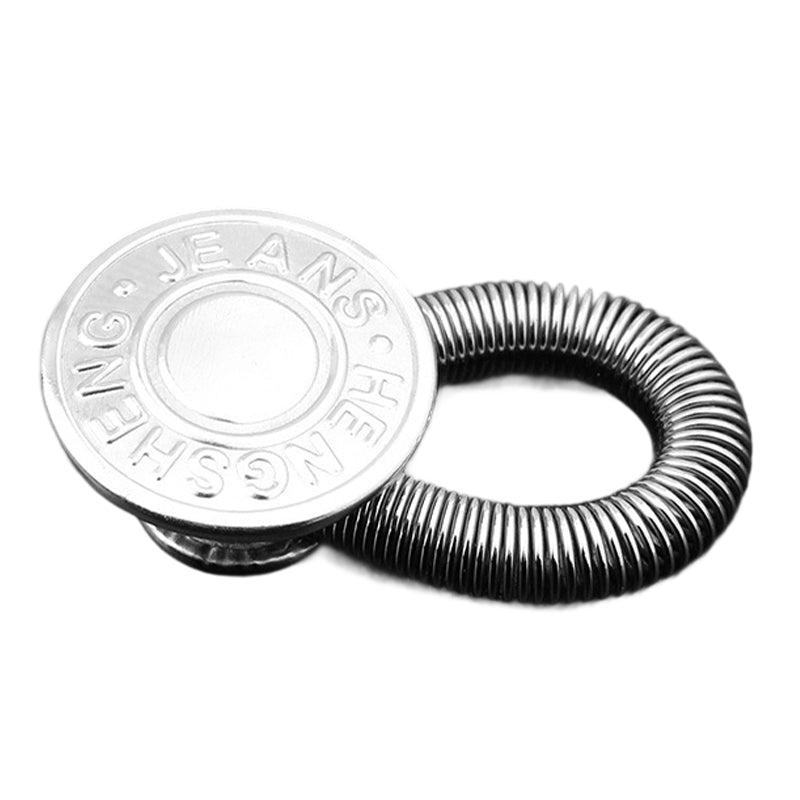 🏆Spring-loaded metal waist extension button for jeans🔩👖