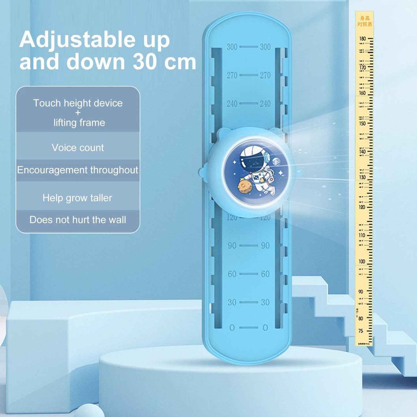 Kids Growth Toys - 10 Positions Kids Growth Wall Height Jump Trainer with Height Stickers