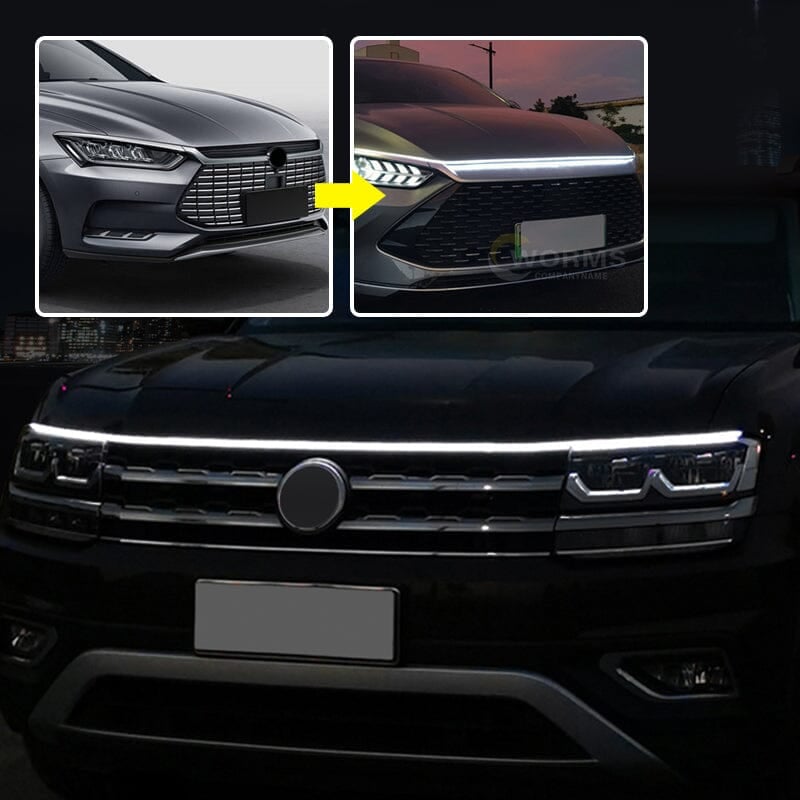 🔥【Dynamic Scan HoodBeam Kit】- 50% OFF! Light up your hood with hypnotic smooth scanning effects! ✨🚗
