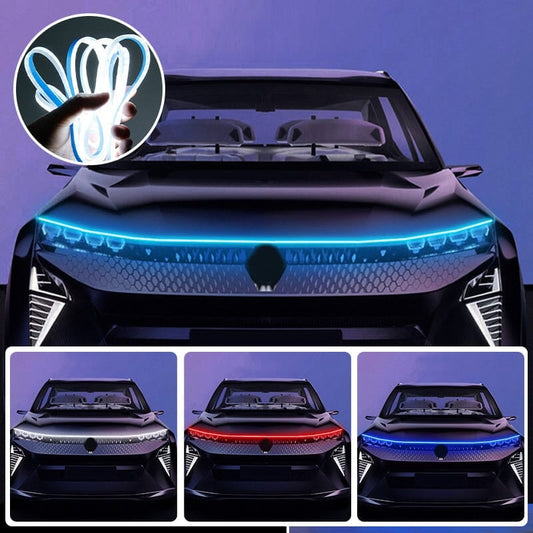 🔥【Dynamic Scan HoodBeam Kit】- 50% OFF! Light up your hood with hypnotic smooth scanning effects! ✨🚗