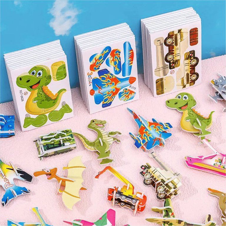 🦖 50% OFF! 🧩 EDUCATIONAL 3D PUZZLE - 50-Piece Cartoon Dinosaur Set with Vibrant Colors, Develops Creativity & Spatial Thinking for Ages 4+ 🎨✨