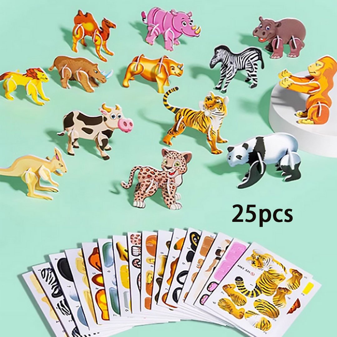 🦖 50% OFF! 🧩 EDUCATIONAL 3D PUZZLE - 50-Piece Cartoon Dinosaur Set with Vibrant Colors, Develops Creativity & Spatial Thinking for Ages 4+ 🎨✨