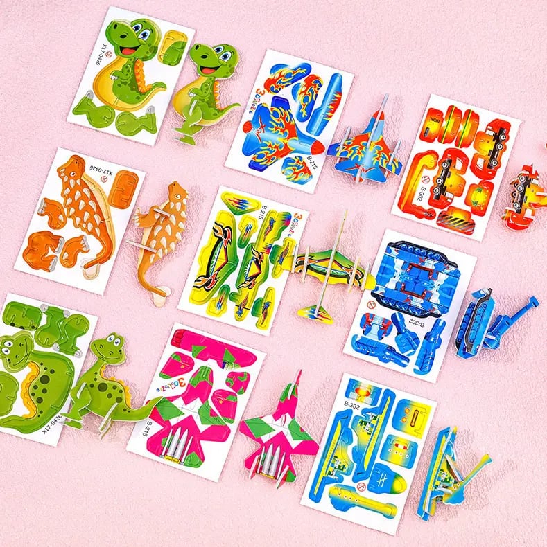 🦖 50% OFF! 🧩 EDUCATIONAL 3D PUZZLE - 50-Piece Cartoon Dinosaur Set with Vibrant Colors, Develops Creativity & Spatial Thinking for Ages 4+ 🎨✨