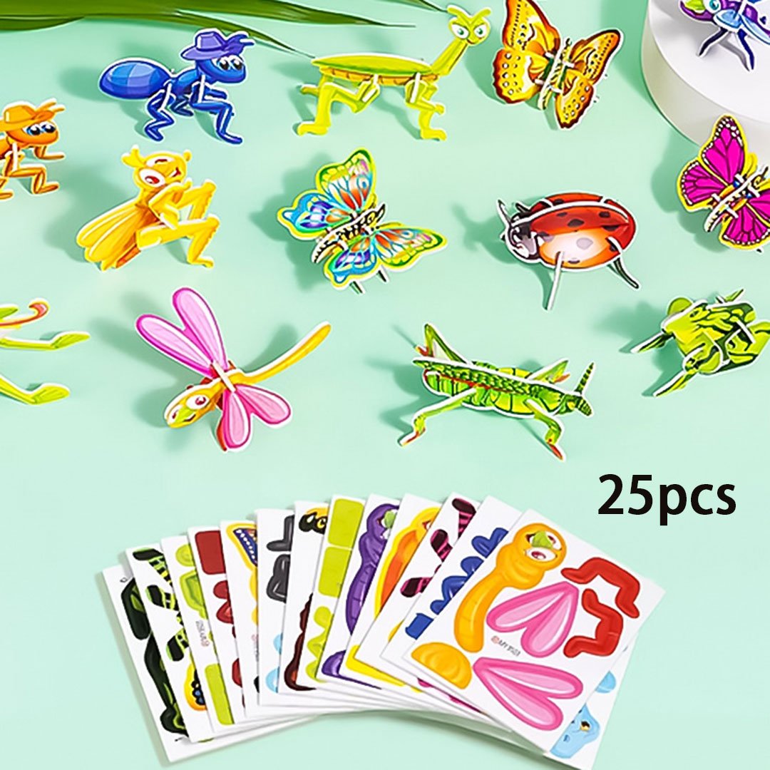 🦖 50% OFF! 🧩 EDUCATIONAL 3D PUZZLE - 50-Piece Cartoon Dinosaur Set with Vibrant Colors, Develops Creativity & Spatial Thinking for Ages 4+ 🎨✨