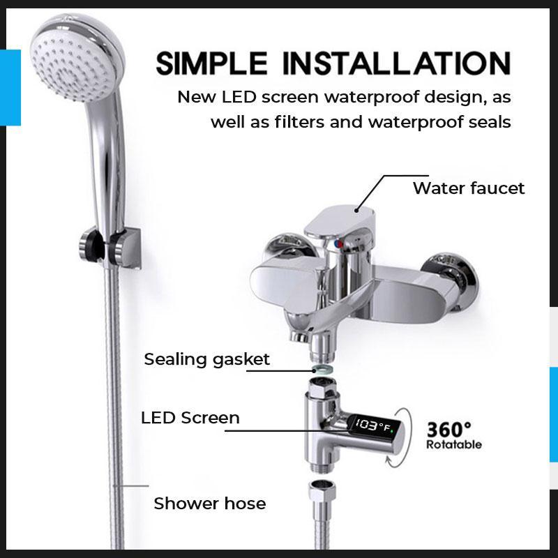 💖 New Year Special Offer🎉: 50% OFF!!!🔥🌡️ SHOWER THERMOMETER - LCD Display with Backlight, Easy Installation Without Tools, IPX7 Waterproof, Perfect for Modern Bathroom 🛁✨
