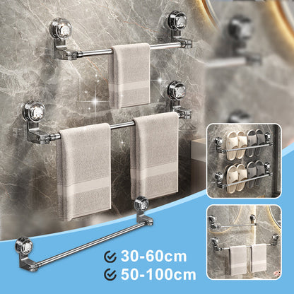 🥳HOT SALE🥳💞50K+ SOLD! Towel Bar – From £10.99! No-drill, extendable & rust-proof. Tidy bathroom – grab yours! ✅