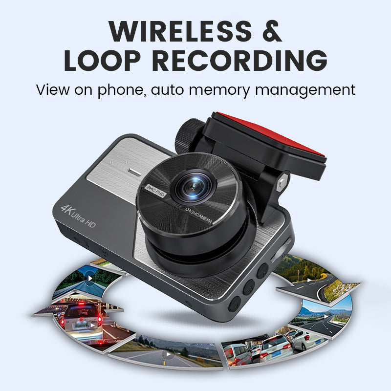 📹60% OFF FOR A LIMITED TIME!✨4K Ultra HD dash cam with night vision🚗Wi-Fi and loop recording for continuous monitoring🌙