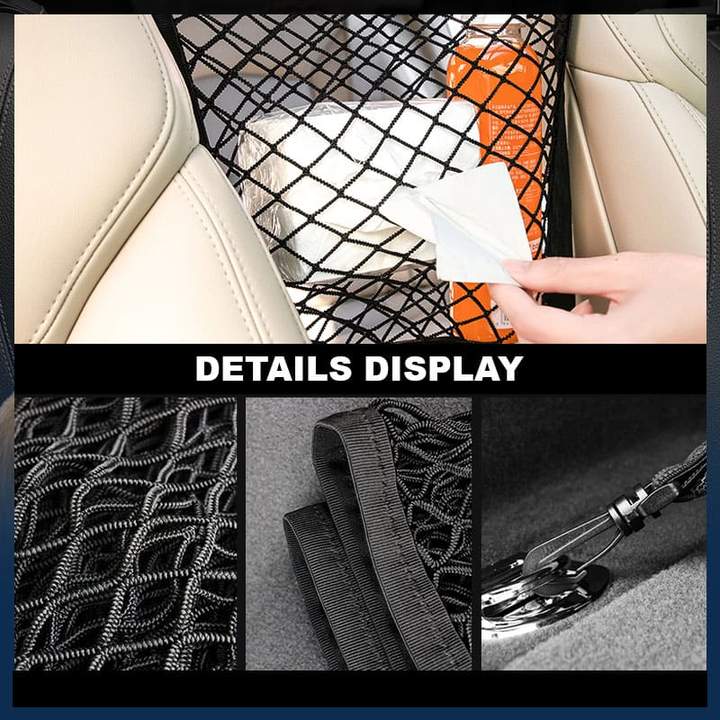 🥳HOT SALE🥳💞50K+ SOLD! Car Net Bag – From £5.99! Keeps pets/kids safe, organizes essentials & easy install. Safe drive – grab yours! ✅