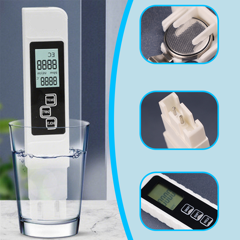 💧 BUY 2 GET 3! ✨ 3-in-1 TDS Water Quality Tester - Measures pH, Chlorine, and Hardness with LCD Display for Pools and Aquariums 🌊