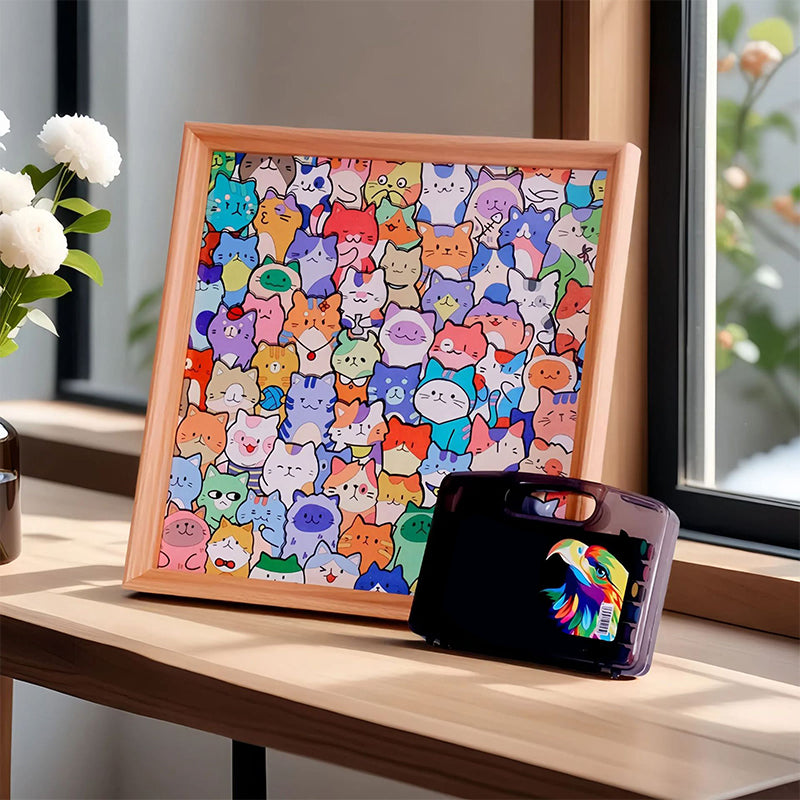 ✨ DIY Wooden Cat Puzzle Frame – Paint, Create & Display Your Favorite Photos!