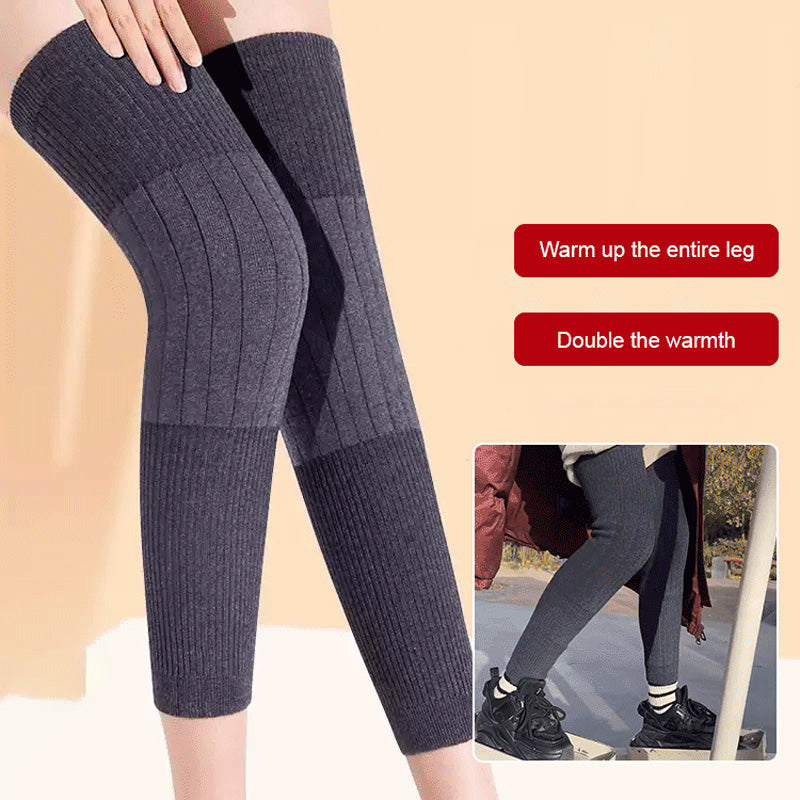 🦵 NOW 50% OFF! ✨ Warm, stretchy long knee pads - elastic thermal fleece for outdoor activities and joint support ❤️