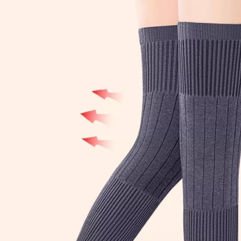 🦵 NOW 50% OFF! ✨ Warm, stretchy long knee pads - elastic thermal fleece for outdoor activities and joint support ❤️