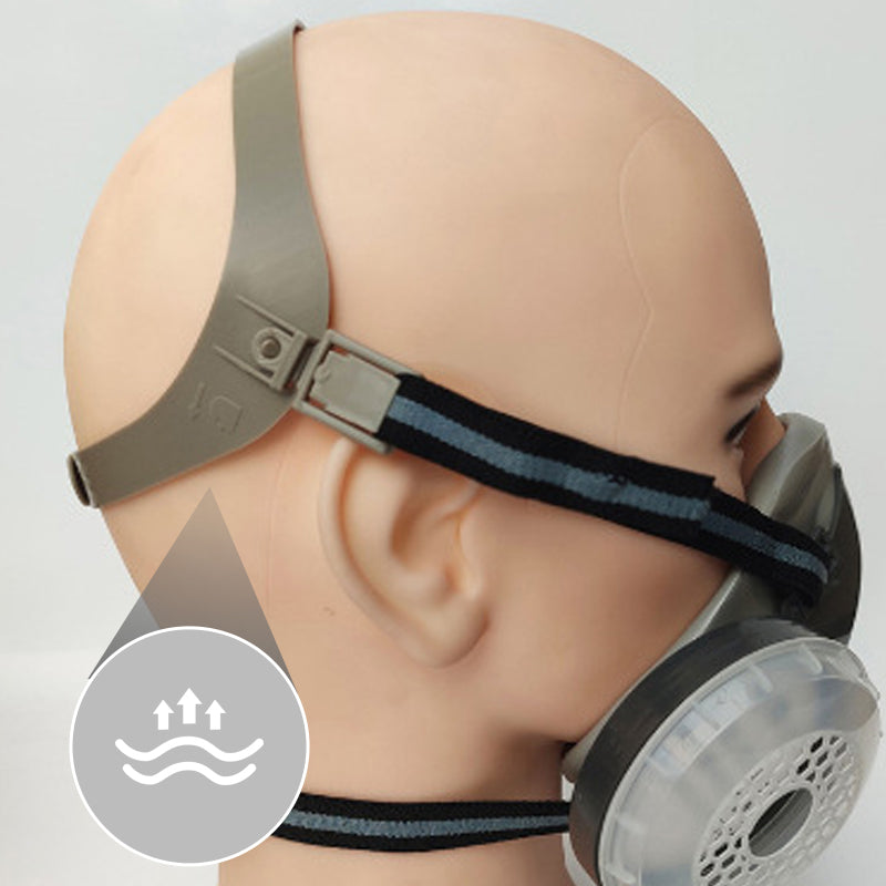 🔥Dust-Proof Integrated Respirator Mask – Dual-Tank Activated Carbon Filters, Industrial-Grade Gas & Dust Protection 🛡️🔥