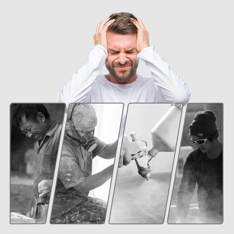 🔥Dust-Proof Integrated Respirator Mask – Dual-Tank Activated Carbon Filters, Industrial-Grade Gas & Dust Protection 🛡️🔥