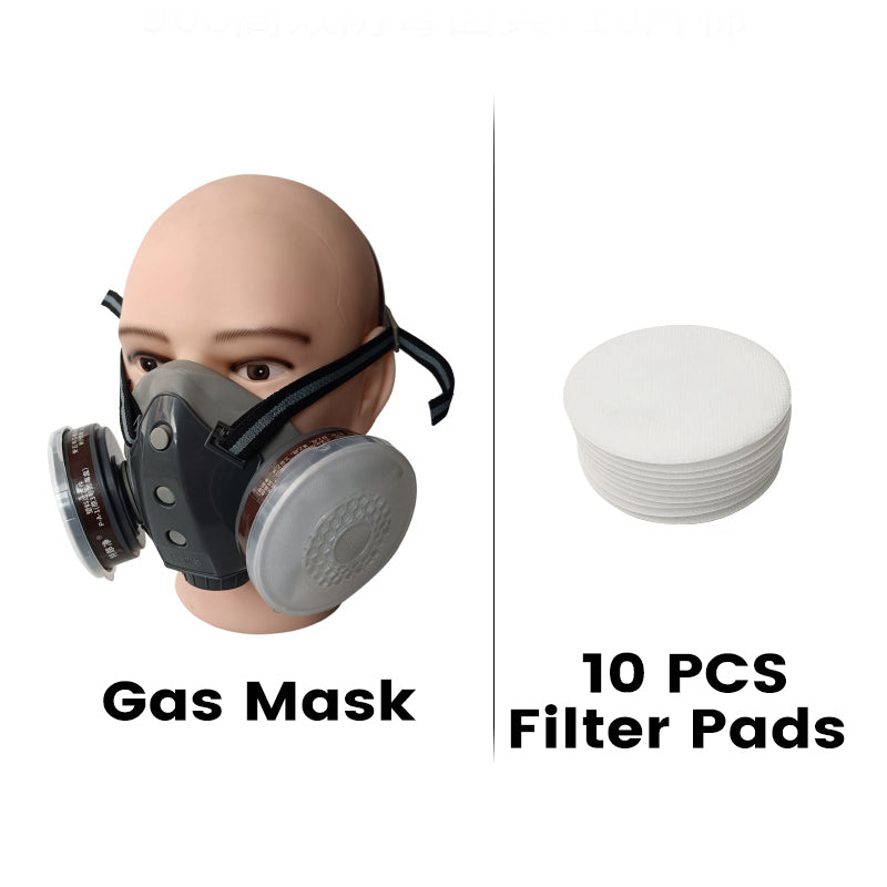 🔥Dust-Proof Integrated Respirator Mask – Dual-Tank Activated Carbon Filters, Industrial-Grade Gas & Dust Protection 🛡️🔥