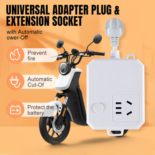 Universal adapter & extension socket with automatic shut-off 🔌⚡✅