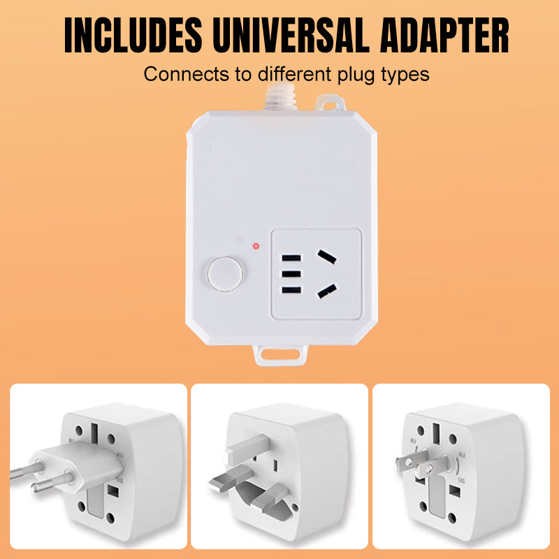 Universal adapter & extension socket with automatic shut-off 🔌⚡✅