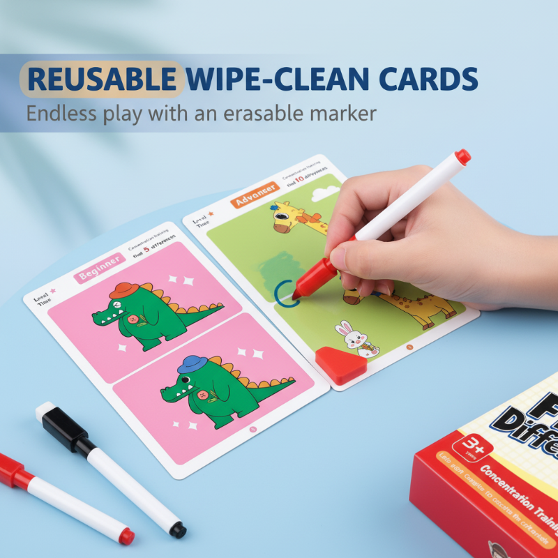 Spot the Difference Card Game Set for Kids