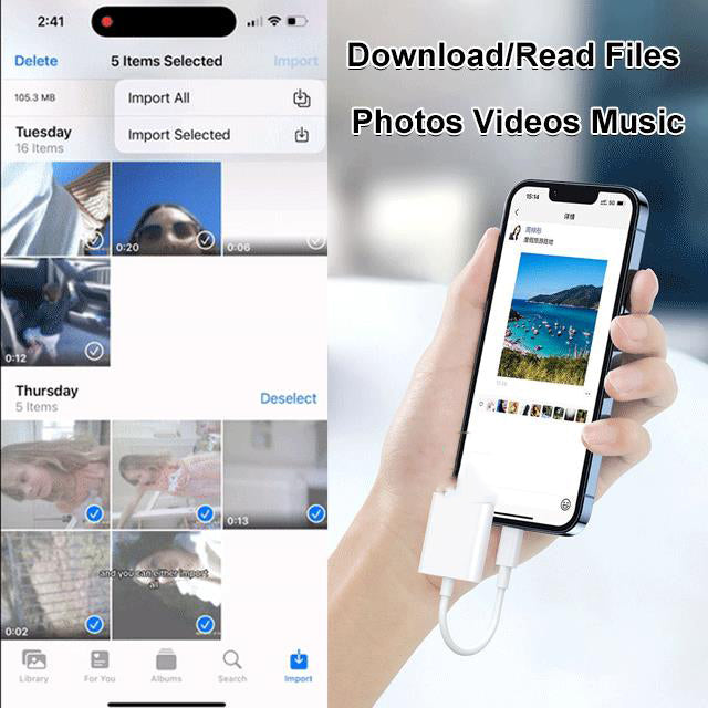 🔌 49% OFF NOW! 📱 5-in-1 Reader for Android – Dual USB-C Adapter, Fast Charging & Data Sync ⚡