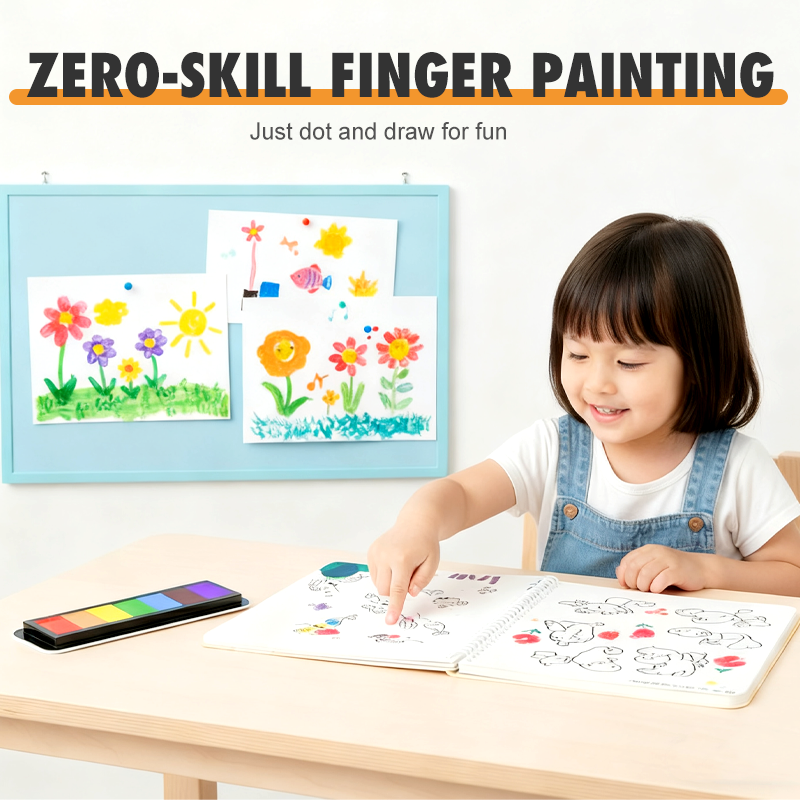 Finger Paint Coloring Book for Kids