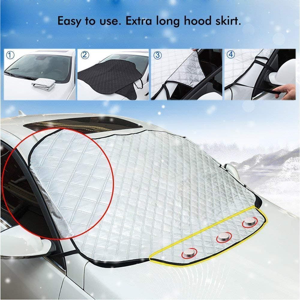 🥳2026 BESTSELLER❄️ Magnetic Windshield Cover – Weather-Resistant, Frost Protection – Strong Magnets, No Scraping – Keeps Interior Warm – Compact Storage Bag! 🛡️💨