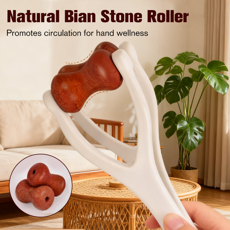 🧠50K+ SOLD!🔥Bian Stone Finger & Palm Roller Massager