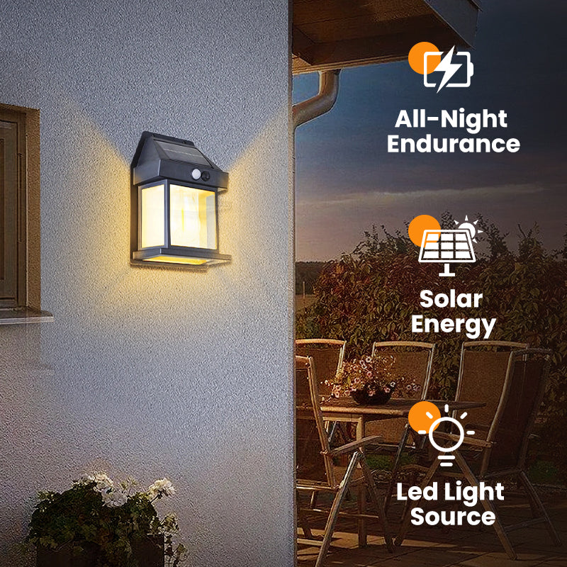 🎁 50% OFF! 💡 SOLAR WALL LIGHT - Motion Sensor & Weatherproof, Automatic Dusk to Dawn Operation, Easy Installation for Garden and Pathway 🌟🛒