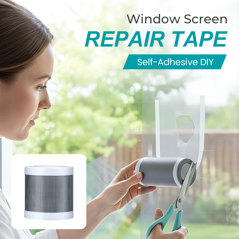 🪟✂️Self-Adhesive Screen Repair Tape – Instant Bug Proof Fix 🦟🛡️