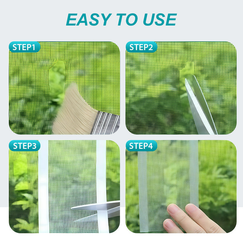 🪟✂️Self-Adhesive Screen Repair Tape – Instant Bug Proof Fix 🦟🛡️