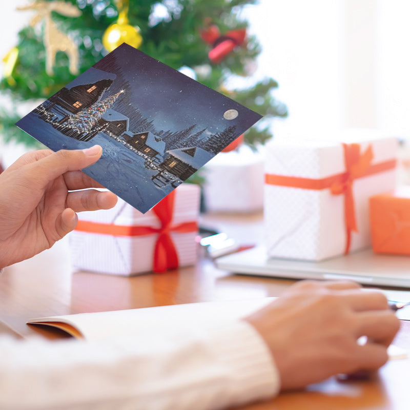 ✨ Creative Christmas Greeting Card with Temperature Change