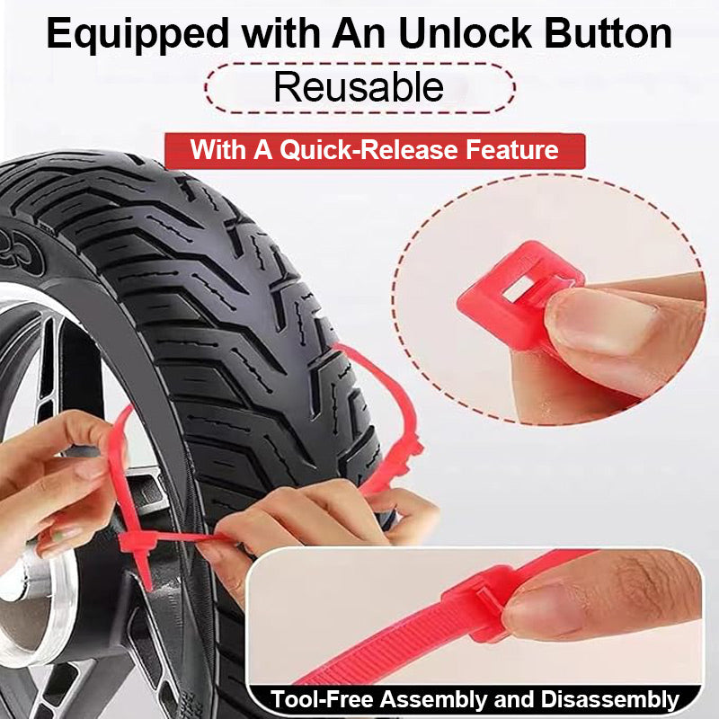 Universal Adjustable Anti-Slip Motorcycle Tire Chains