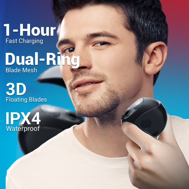 🖤Black Friday special! 50% OFF! ✨ Portable Multifunctional Electric Shaver (UFO Design) – Efficient Double Ring Blades, 360° Floating Heads & IPX4 Waterproof (Perfect for Travel & Sensitive Skin!)