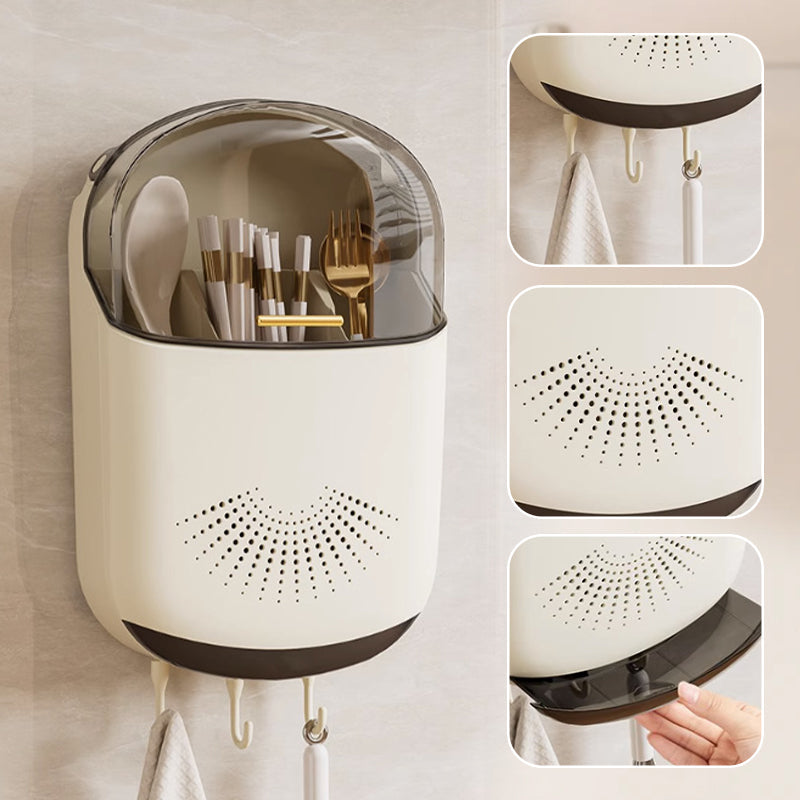 🔥Black-Friday-Mega-Angebot – 50 % Rabatt!🔥 Wall Mounted Multifunctional Chopstick Holder Drain Box