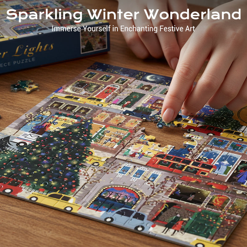 🎄🧩Winter Lights Decorative Puzzle Set🎁