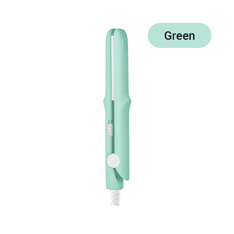 2-in-1 Mini Curling Wand & Flat Iron Hair Straightener