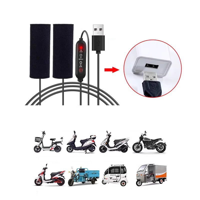 🏍️Heated Handlebar Grips for Cycling - Three-Level Temperature Control