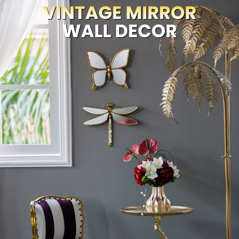 🔥Christmas Limited-Time Offer: 50% OFF!!!&FREE SHIPPING🔥Vintage Mirror Butterfly & Dragonfly Wall Decor