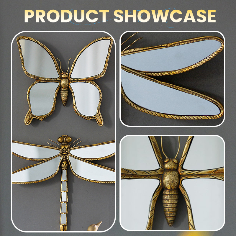 🔥Christmas Limited-Time Offer: 50% OFF!!!&FREE SHIPPING🔥Vintage Mirror Butterfly & Dragonfly Wall Decor