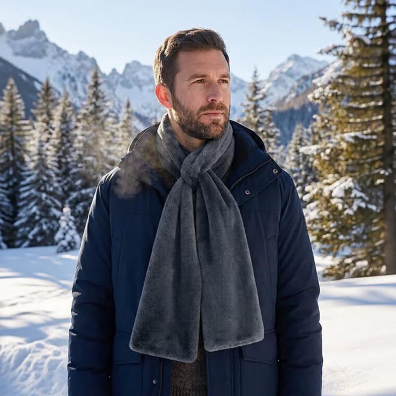 🎁New Year Special Deals £12.99!!⚡50K+ SOLD!🧣Ultra-Soft Faux Fur Pull-Through Scarf with Secret Zipper Pocket 3