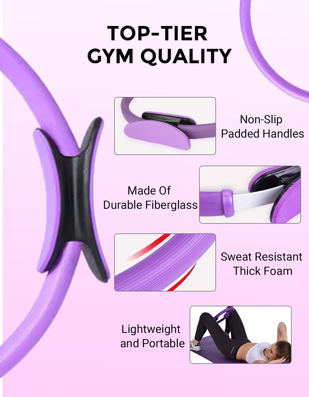 ✨ Shape, strengthen, and improve your posture—the all-in-one Pilates ring for every fitness level! ✨