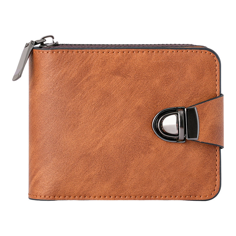🧳 50% OFF NOW! 🕰️ Compact Vintage Men's Zipper Wallet – Durable Material, Classic Design & Perfect Travel Companion ✈️