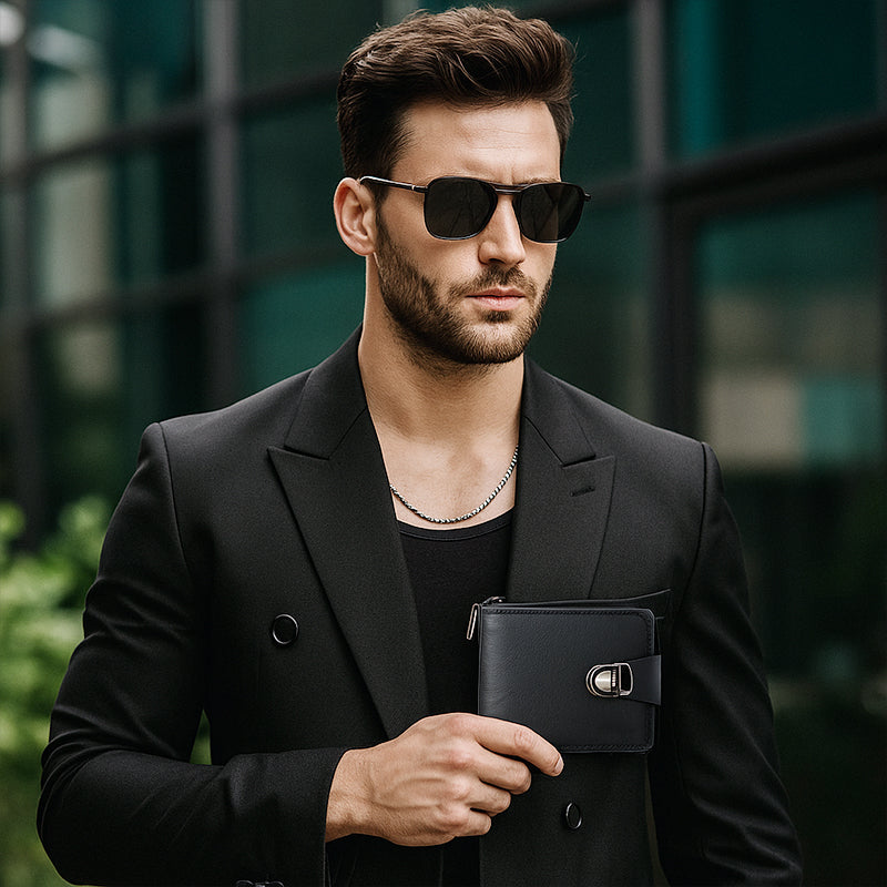 🧳 50% OFF NOW! 🕰️ Compact Vintage Men's Zipper Wallet – Durable Material, Classic Design & Perfect Travel Companion ✈️